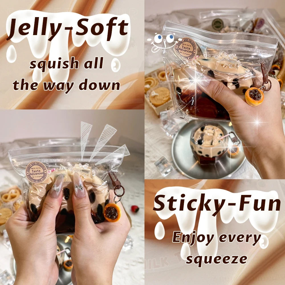 Boba Milk Tea Silicone Squishy Toy