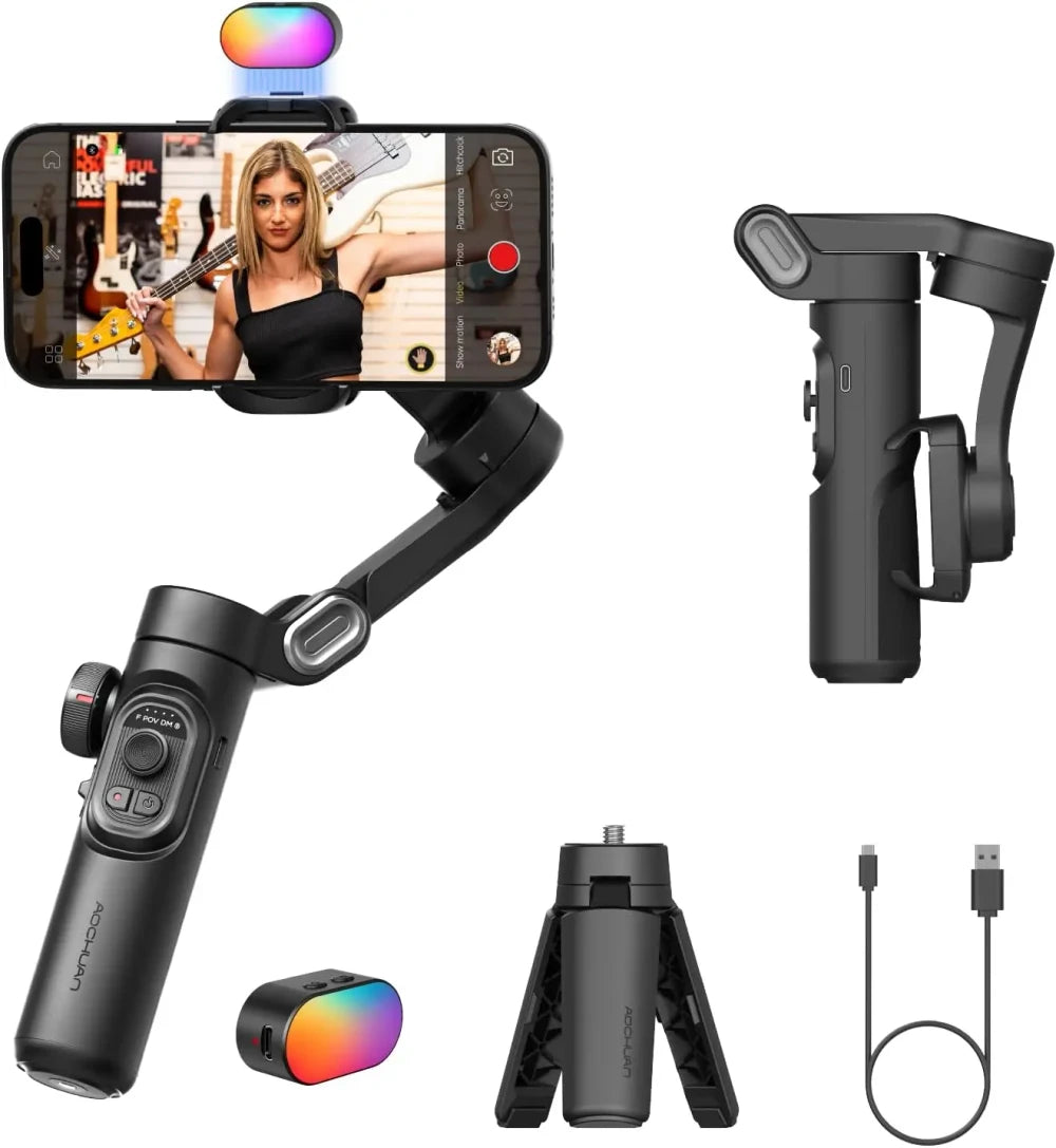 Foldable 3-Axis Smartphone Gimbal Stabilizer